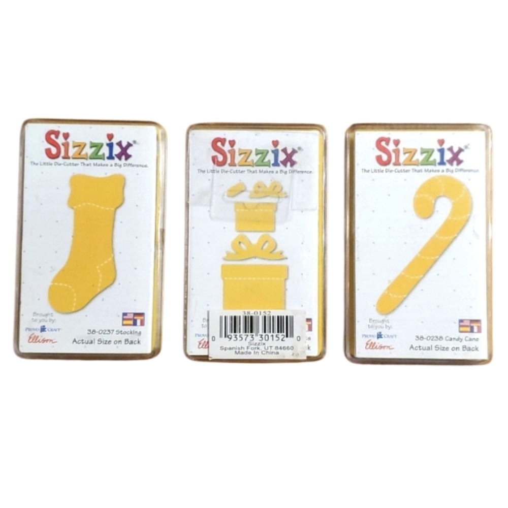 Sizzix Set of 3 Medium Winter Holiday‎ Die Cuts